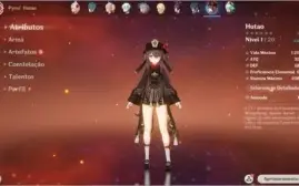 Conta genshin hutao + qiqi + arco de amos ar 37