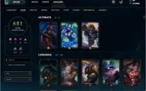 680 SKINS, TODOS OS CHAMPS, NUNCA JOGOU RANKED SOLOQ