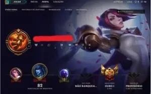 CONTA LEAGUE OF LEGENDS GOLD 1 2017