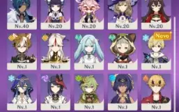 Genshin Impact AR56, 10 Personagens 5 estrelas