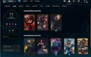 Conta ouro 2 (ex diamante) com 41 Champs e 12 Skins
