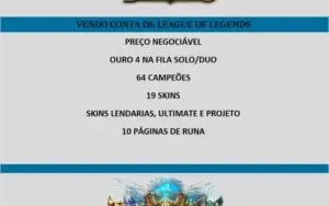Conta League of Legends GOLD 4