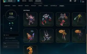 conta gold season 7 e 8, 146 skin, level 99