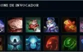 Conta de LOL borda Ouro 108 champs 66 skins 11 pág. de runa