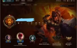 Conta de LOL borda Ouro 108 champs 66 skins 11 pág. de runa