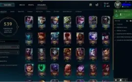 Conta League of Legends Borda platina 304 skins e all champs