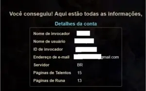 Conta completa League Of Legendes