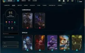 Conta ouro 4 com 48 champs e 25 skins ( MAIN JG / MID )