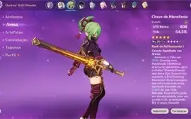 AR 56 com Nahida, Kazuha, Yelan, Kokomi, Ganyu c1 de Amos r2