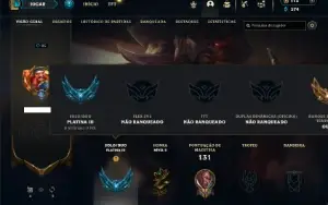 Platina 3 com 70 Champs e 29 Skins