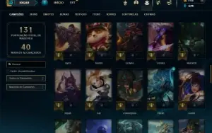 Platina 3 com 70 Champs e 29 Skins