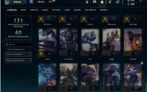 Platina 3 com 70 Champs e 29 Skins
