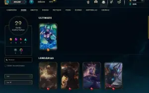 Platina 3 com 70 Champs e 29 Skins