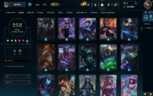 Conta Lol Mestre Todos Os Campeões 258 Skins Full Acesso