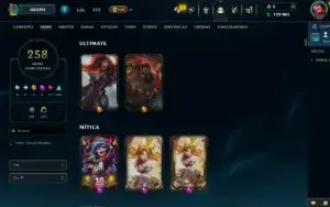 Conta Lol Mestre Todos Os Campeões 258 Skins Full Acesso