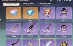 Ar 49 - Yoimiya + Agitação Trovejante, Raiden, Hutao, Etc.
