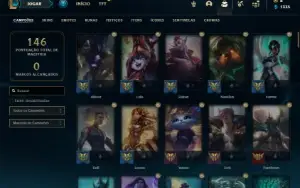 Conta Platina 1 com 110 Champs e 81 Skins ( MAIN SUP )