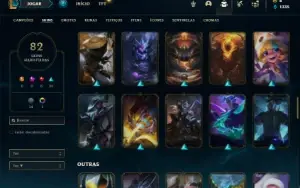 Conta Platina 1 com 110 Champs e 81 Skins ( MAIN SUP )
