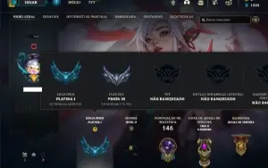 Conta Platina 1 com 110 Champs e 81 Skins ( MAIN SUP )