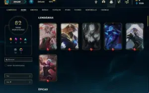 Conta Platina 1 com 110 Champs e 81 Skins ( MAIN SUP )