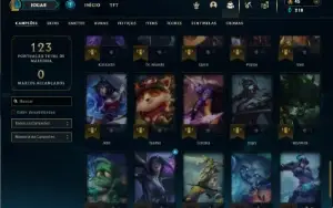 Prata 1 com 55 Champs e 24 Skins + 2 Fragmentos