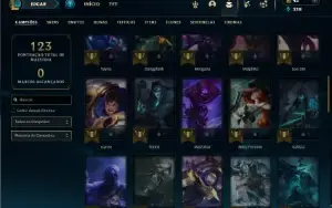 Prata 1 com 55 Champs e 24 Skins + 2 Fragmentos