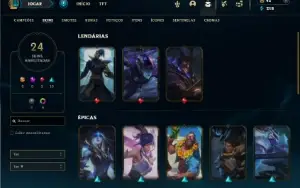 Prata 1 com 55 Champs e 24 Skins + 2 Fragmentos
