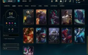 Prata 1 com 55 Champs e 24 Skins + 2 Fragmentos