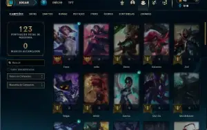 Prata 1 com 55 Champs e 24 Skins + 2 Fragmentos