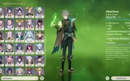 Conta Genshin Ar60 20 Personagens 5, 6 Armas 5 Estrelas