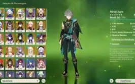 Conta Genshin Ar60 20 Personagens 5, 6 Armas 5 Estrelas