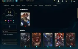 Conta prata 3 com 89 Champs e 42 Skins