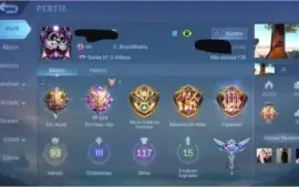 Mobile legends, conta mítica ex glória