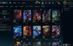 Conta LoL 2016 - Unranked - 94 campeões e 40 skins
