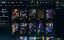 Conta LoL 2016 - Unranked - 94 campeões e 40 skins