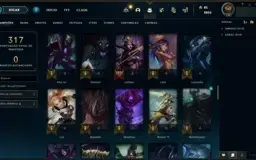 Conta LoL 2016 - Unranked - 94 campeões e 40 skins