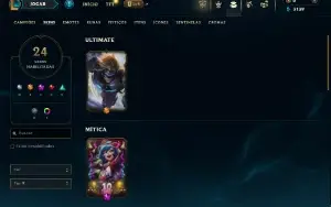 Unranked com 75 Champs e 24 Skins ( MID / JG / TOP )
