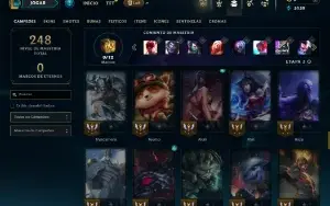 Unranked com 75 Champs e 24 Skins ( MID / JG / TOP )