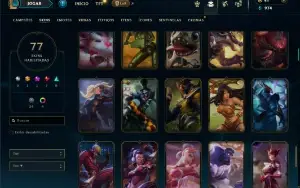 Unranked com 140 Champs e 77 Skins ( ADC / MID / JG )