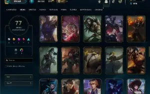 Unranked com 140 Champs e 77 Skins ( ADC / MID / JG )