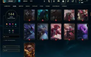 Conta prata 4 com 155 Champs e 144 Skins + 2 Fragmentos