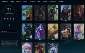 conta valorant e lol com várias skins 280 reais gasto