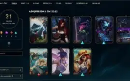 conta valorant e lol com várias skins 280 reais gasto