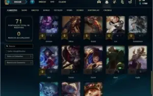 Conta diamante 4 com 7 skins e 38 champs