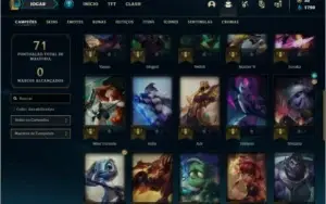 Conta diamante 4 com 7 skins e 38 champs