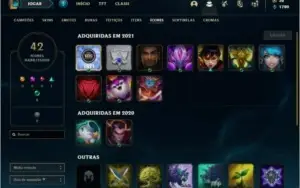 Conta diamante 4 com 7 skins e 38 champs