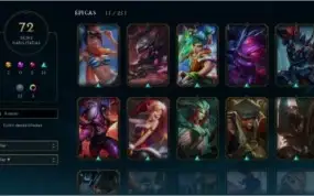 Conta League Of Legends, All Champs, 72 Skins, nível 174