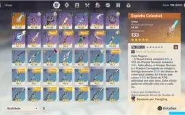 Conta com Ganyu e Lança 5 Estrelas