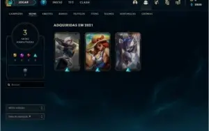 Conta ouro 1 (Nova season) 37 champs 3 skins