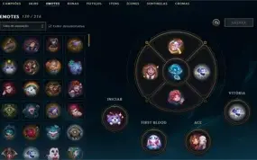 Conta LoL Gold 1 com vários champs e skins prestígios